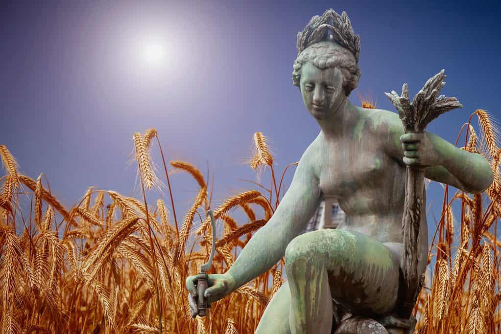 Antica dea greca e romana della fertilità e dell'agricoltura Cerere (Demetra)