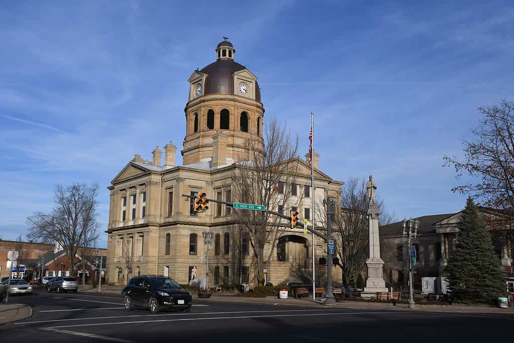 Tribunale della contea di Tuscarawas a New Philadelphia Ohio.