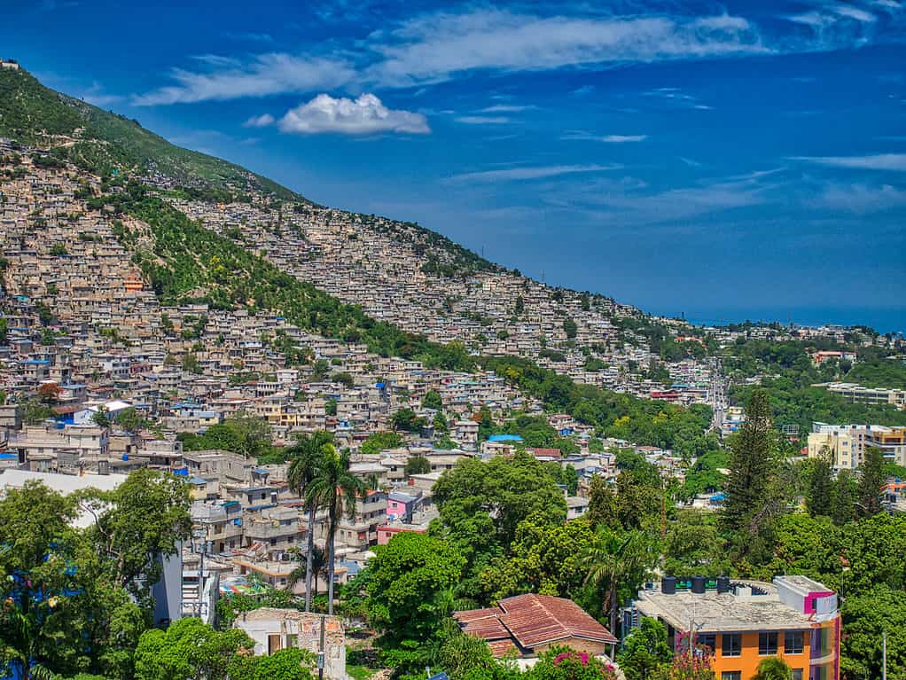 Città al largo di Port-au-Prince Haiti