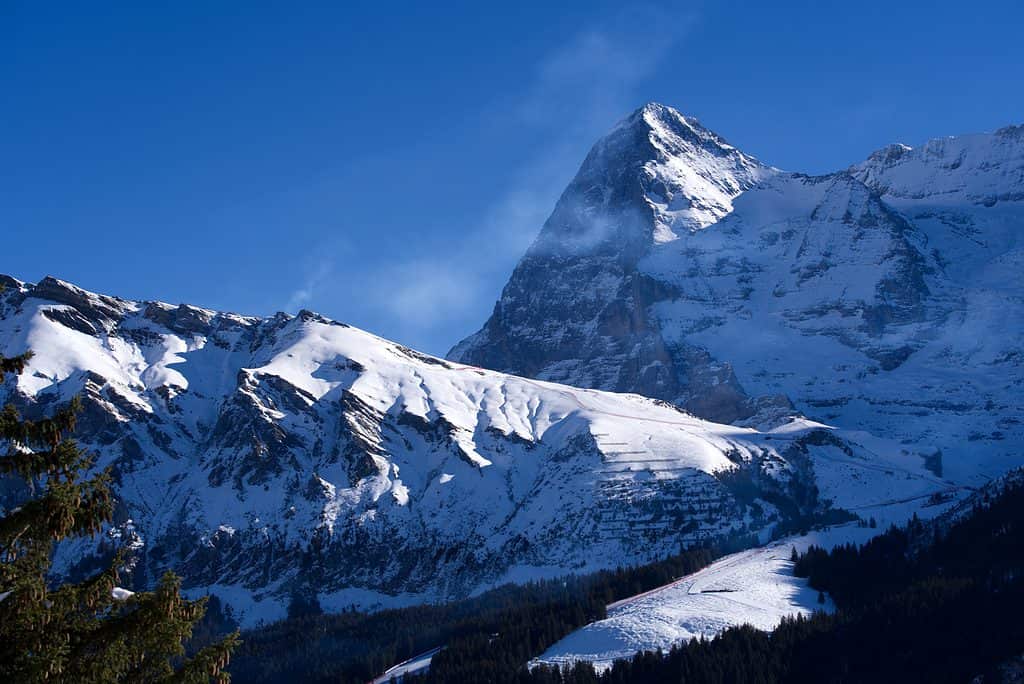 Pendio in discesa del Lauberhorn della gara di sci del Lauberhorn in Svizzera
