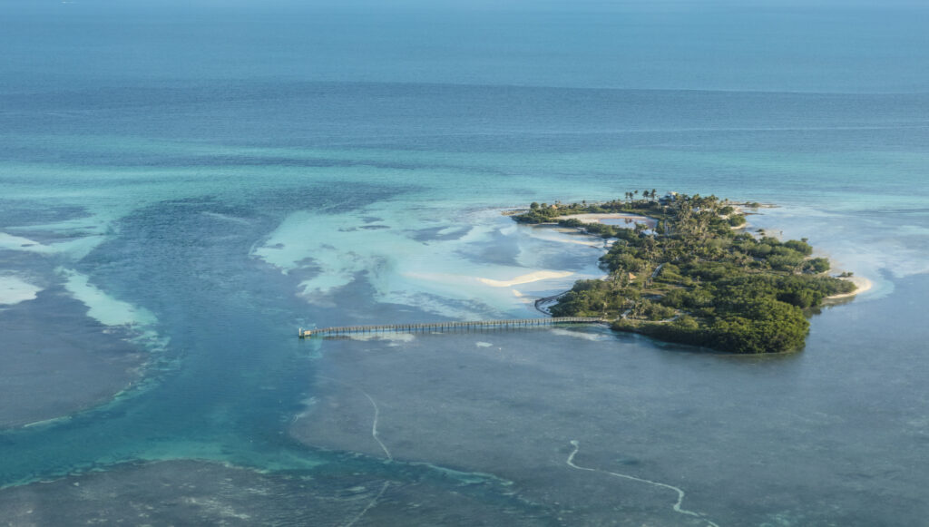 Una veduta aerea di Ballast Key, l'unica isola abitata a sud di Key West, in Florida
