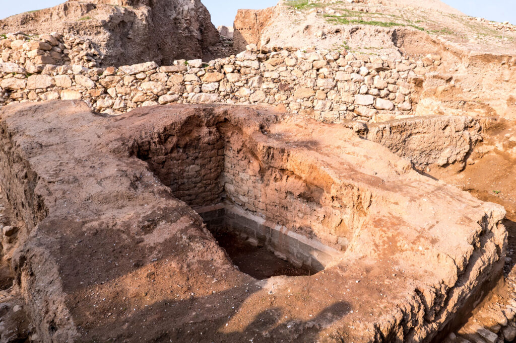 Rovine delle fortificazioni dell'età del bronzo medio a Tel es-Sultan a Gerico