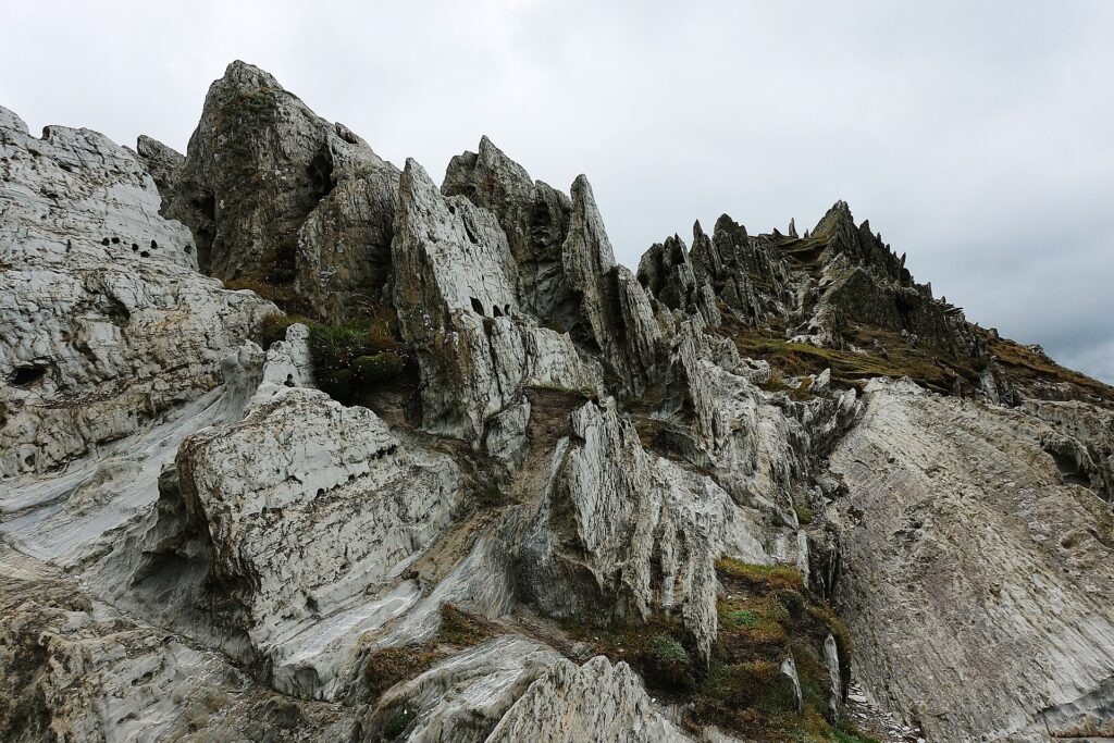 Montagne di roccia metamorfica