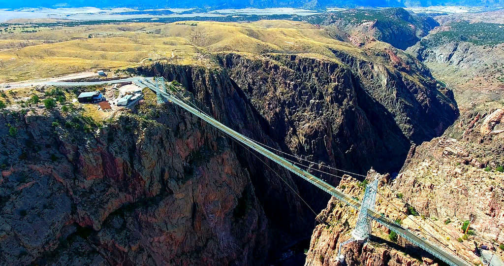 Ponte reale della gola in Colorado