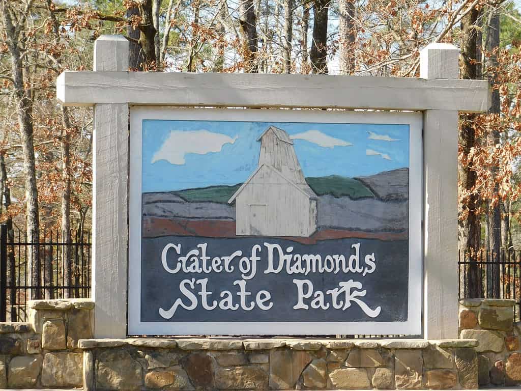 cratere del segno del parco statale dei diamanti