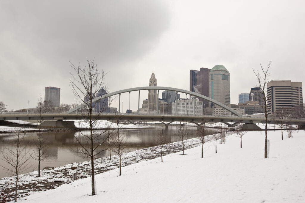 Columbus, Ohio, ha ricevuto il peggio della bufera di neve del 2008.