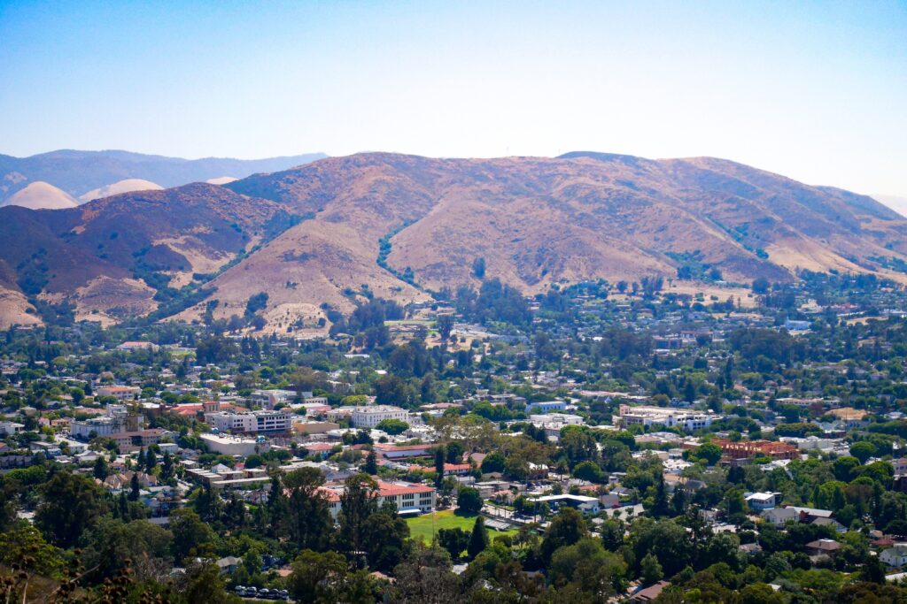 Vista del paesaggio urbano della contea di San Luis Obsipo, California