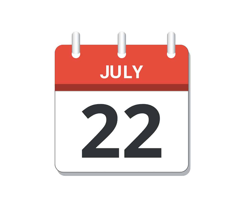 22 luglio sul calendario