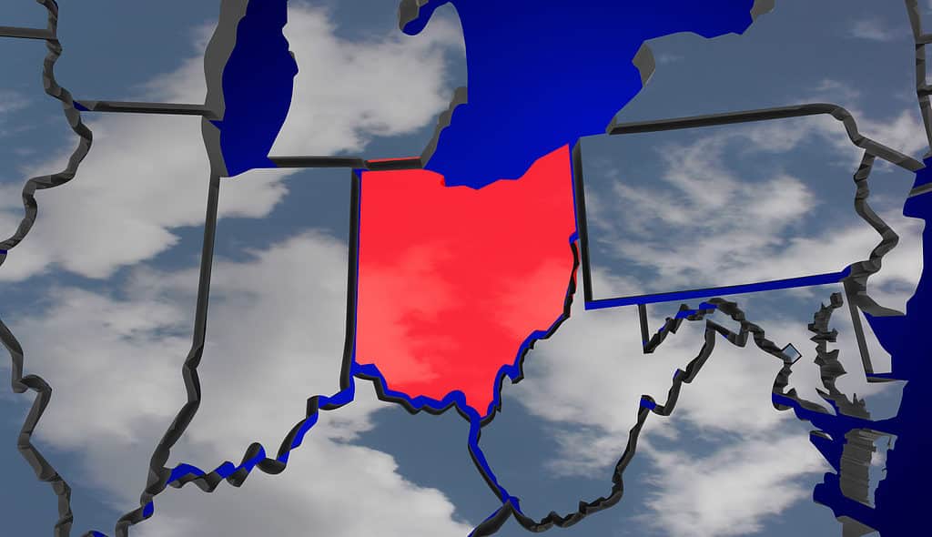 Mappa meteorologica dell'Ohio