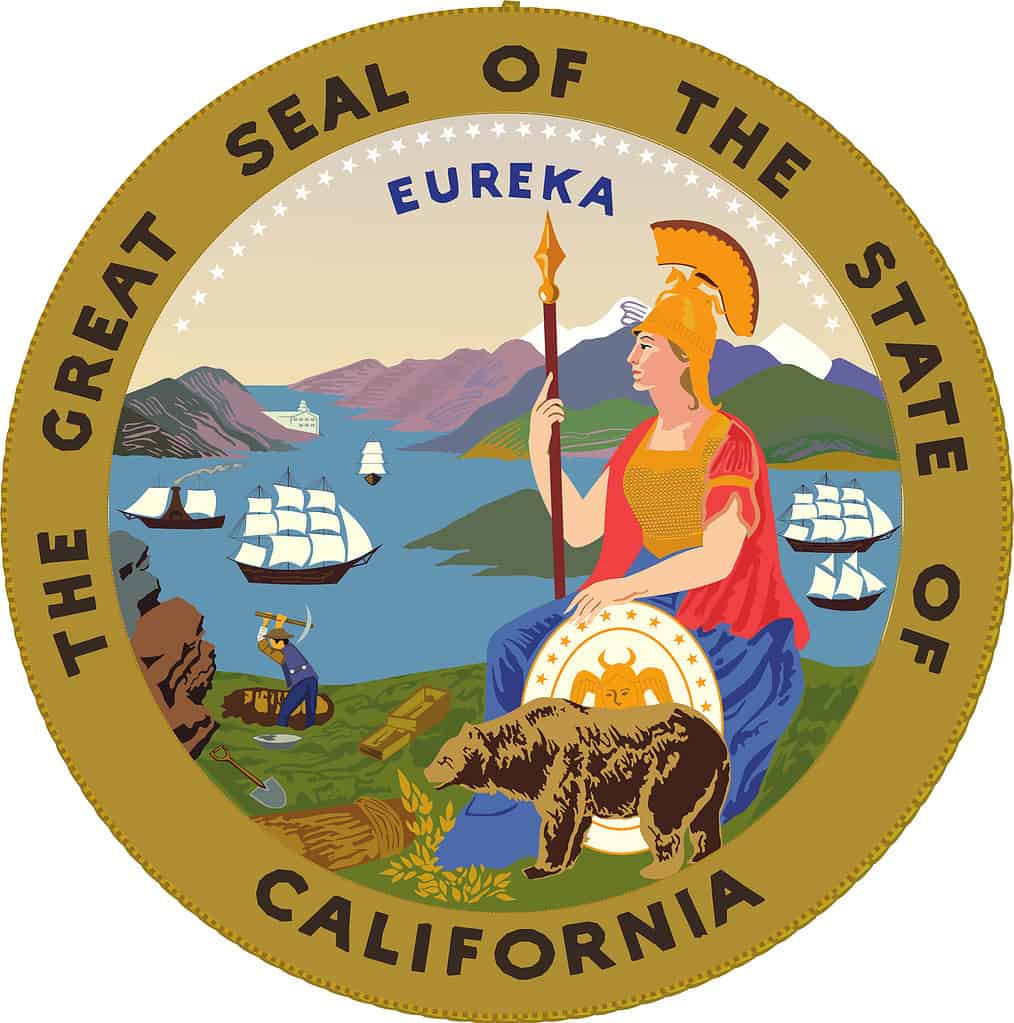 Versione a colori del Gran Sigillo dello Stato della California