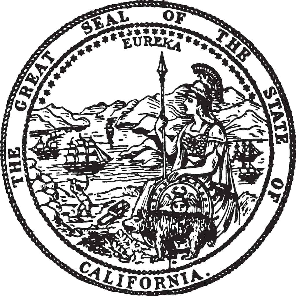 precedente versione del Gran Sigillo dello Stato della California