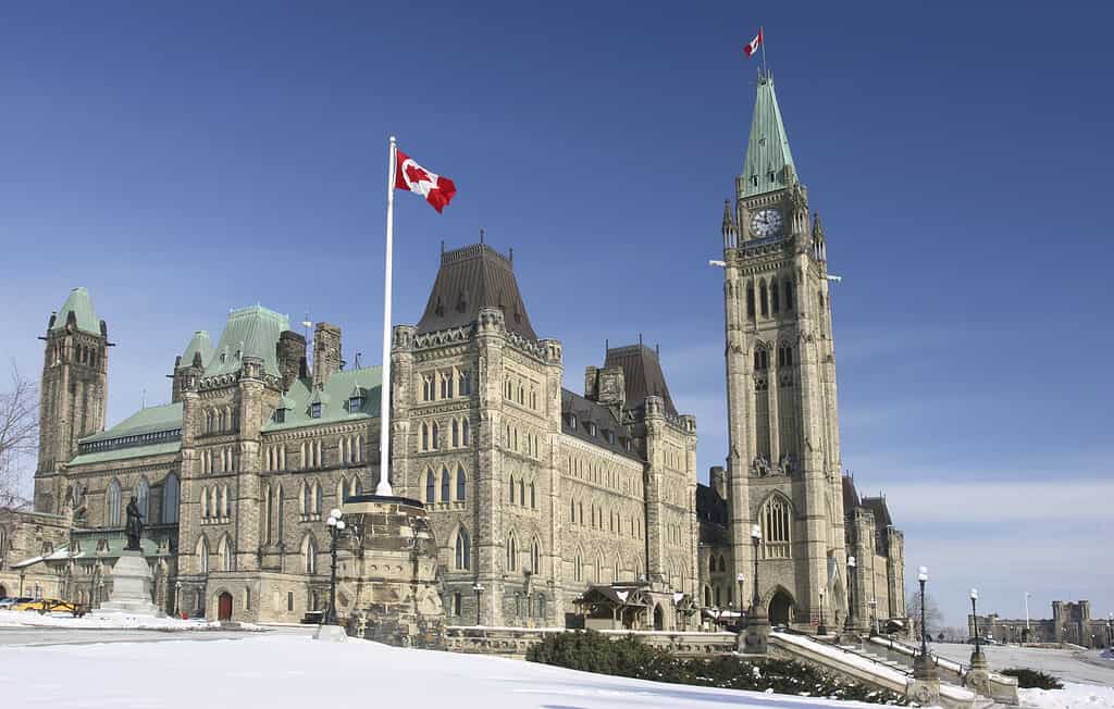Collina del Parlamento a Ottawa, Canada. 