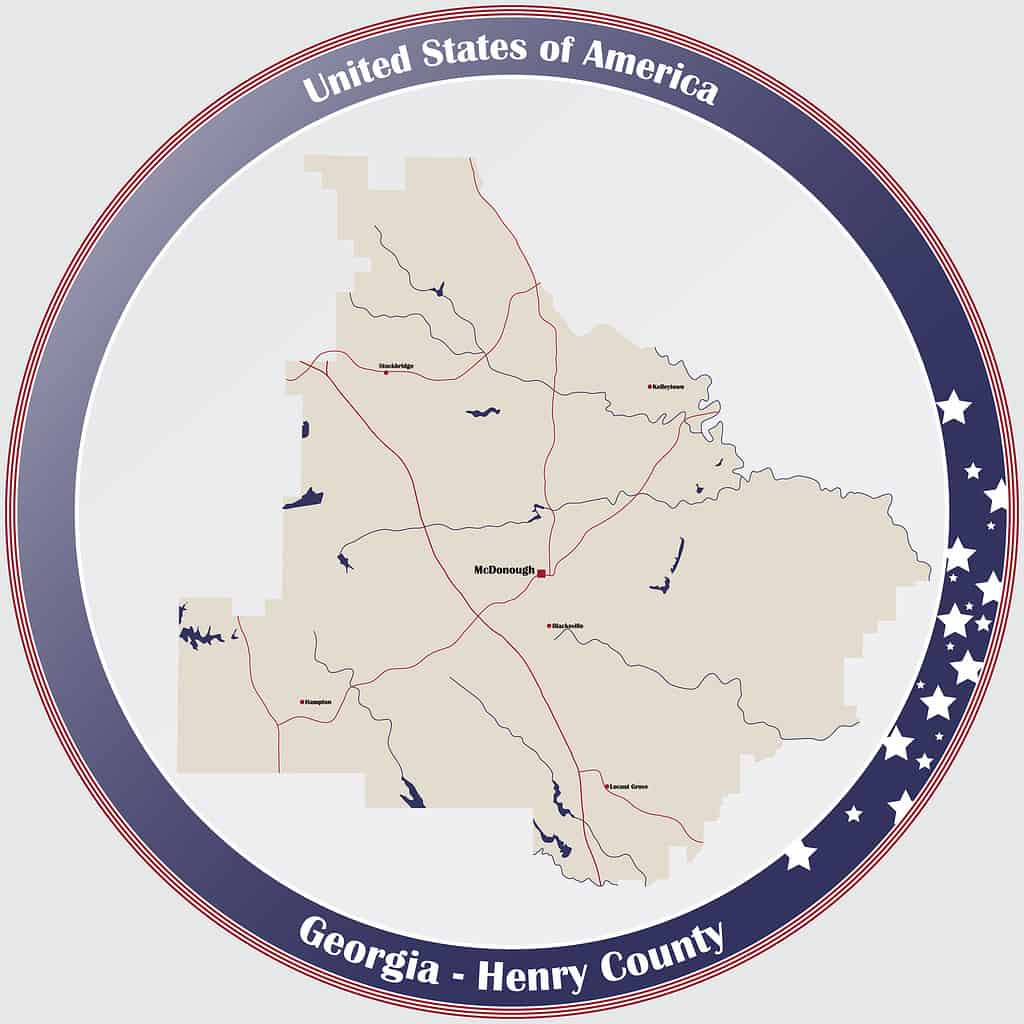 McDonough, Georgia su una mappa