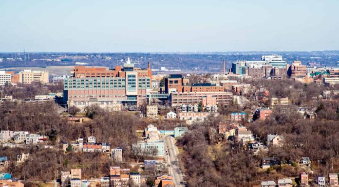 View of Cincinnati from the top of the Carew Tower