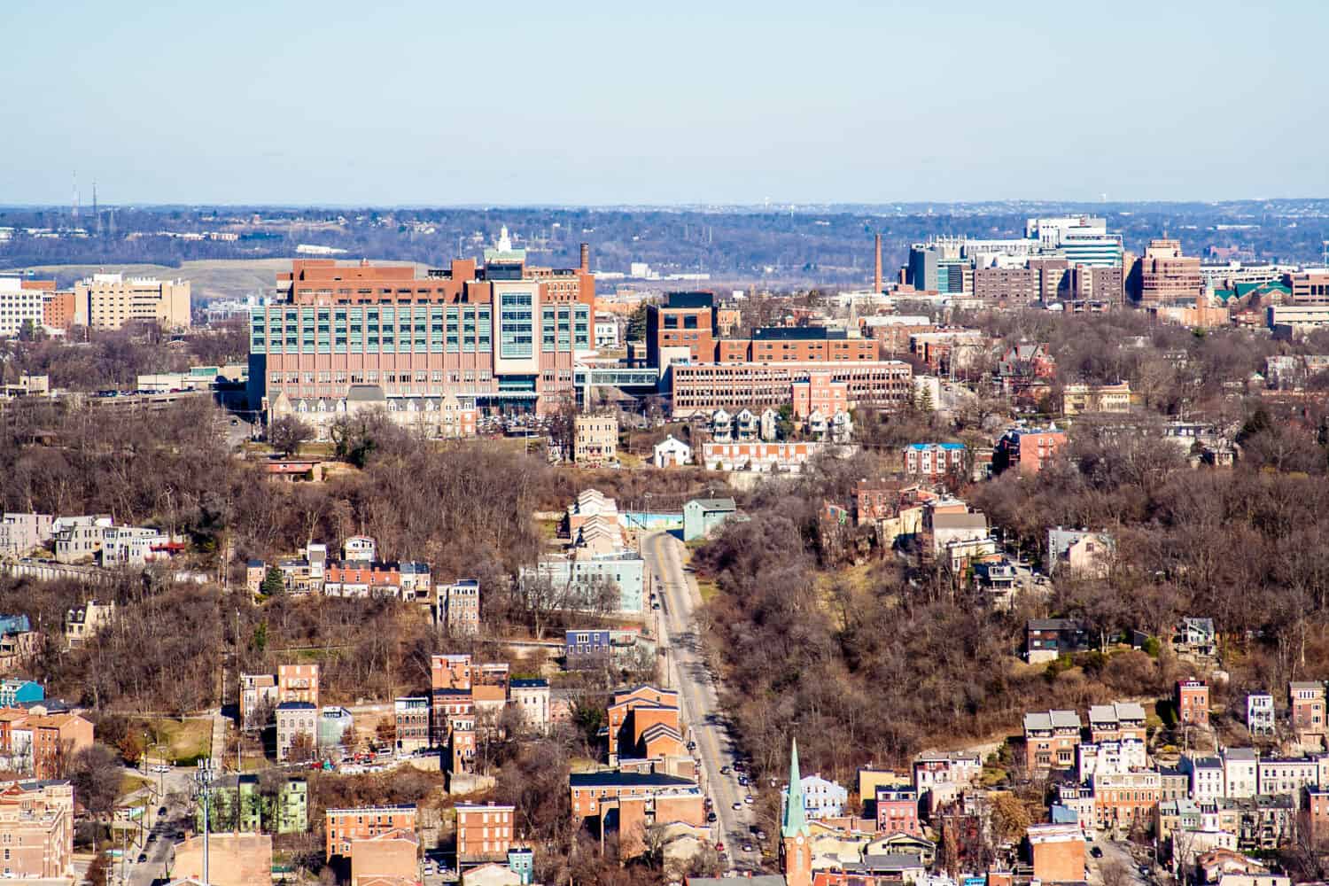 Vista di Cincinnati dalla cima della Carew Tower