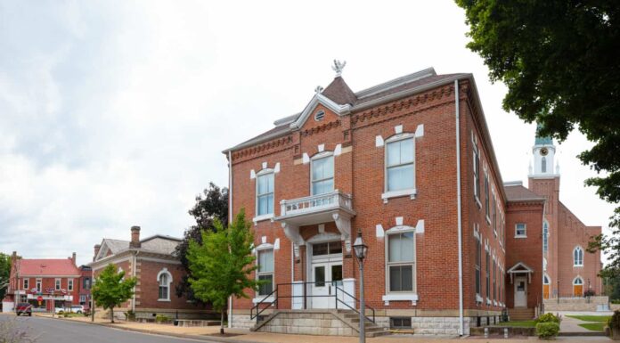 The County Clerk building in Ste. Genevieve, Missouri, USA