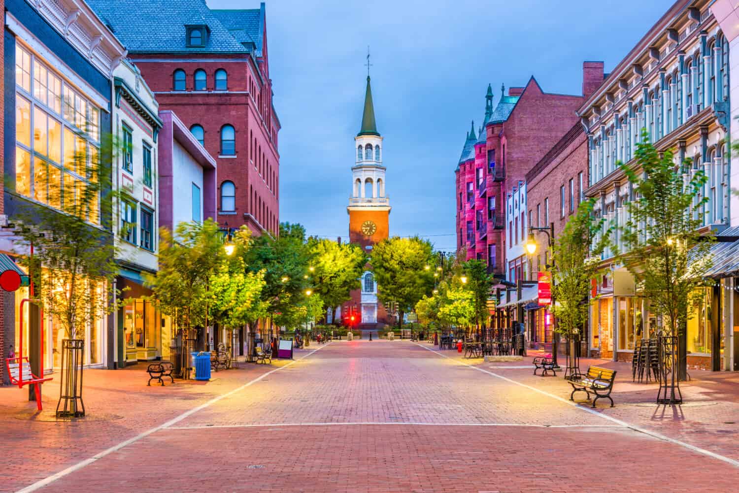 Burlington, Vermont, USA al mercato di Church Street.