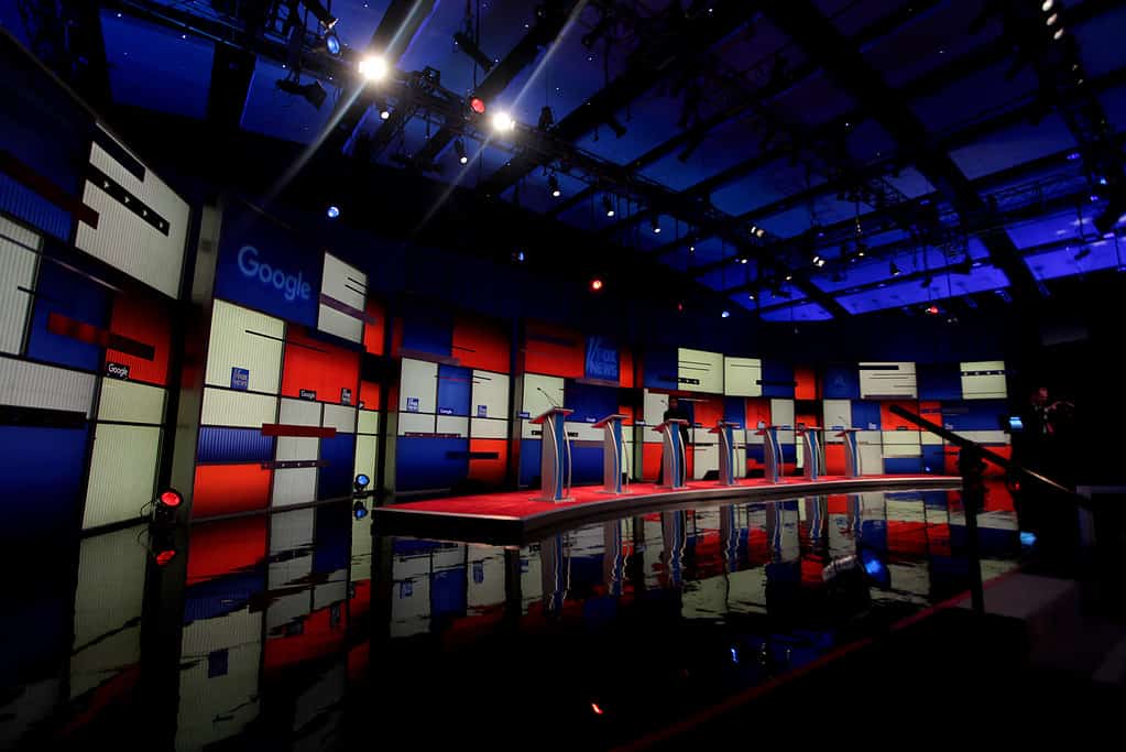 Fase di dibattito del Partito Repubblicano ospitata da Fox News a Des Moines, Iowa.