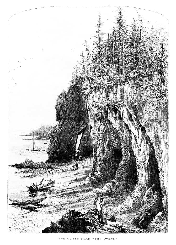 Cliffs Near The Ovens, Frenchman's Bay, Maine , Stati Uniti, geografia
