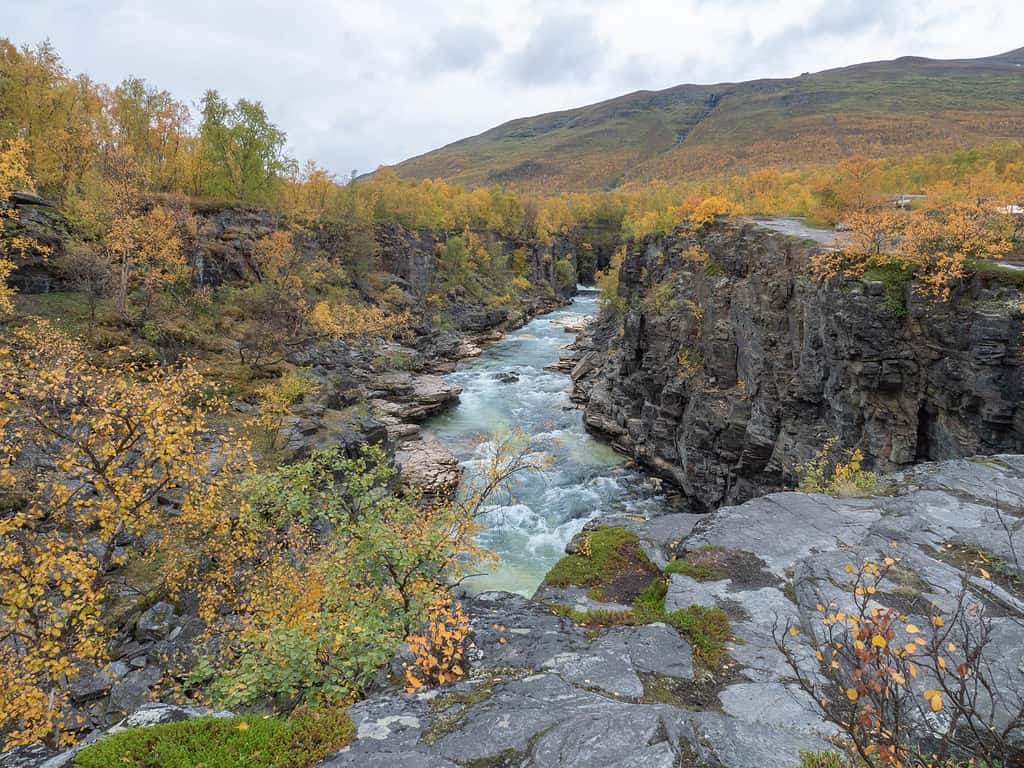 Canyon di Abisko nel parco nazionale di Abisko, Svezia