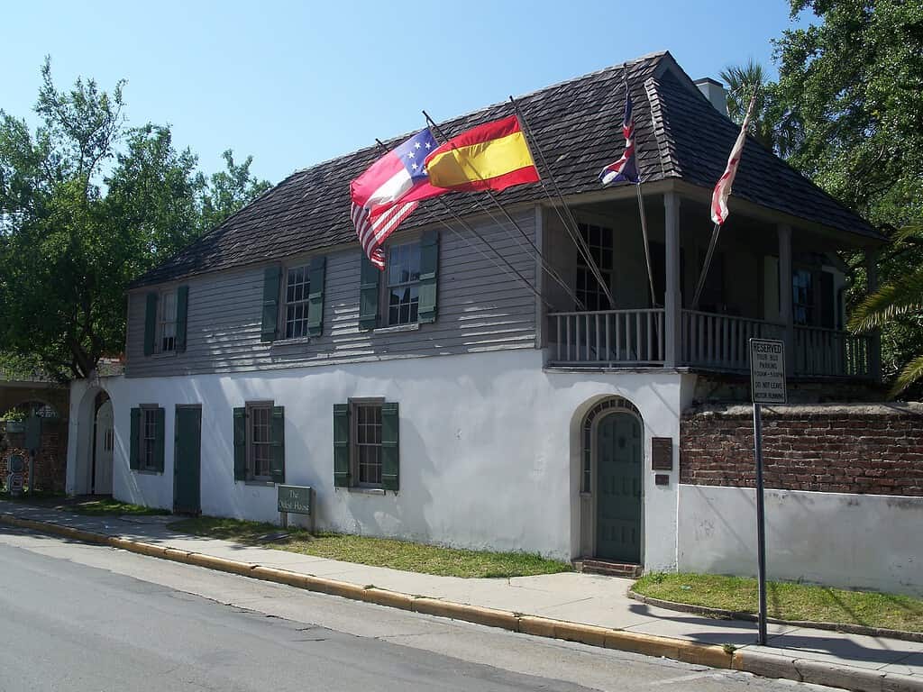 		St. Augustine, Florida: Gonzalez-Alvarez House, un monumento storico nazionale.