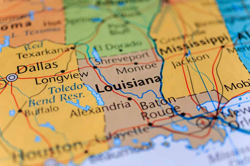 Mappa della Louisiana