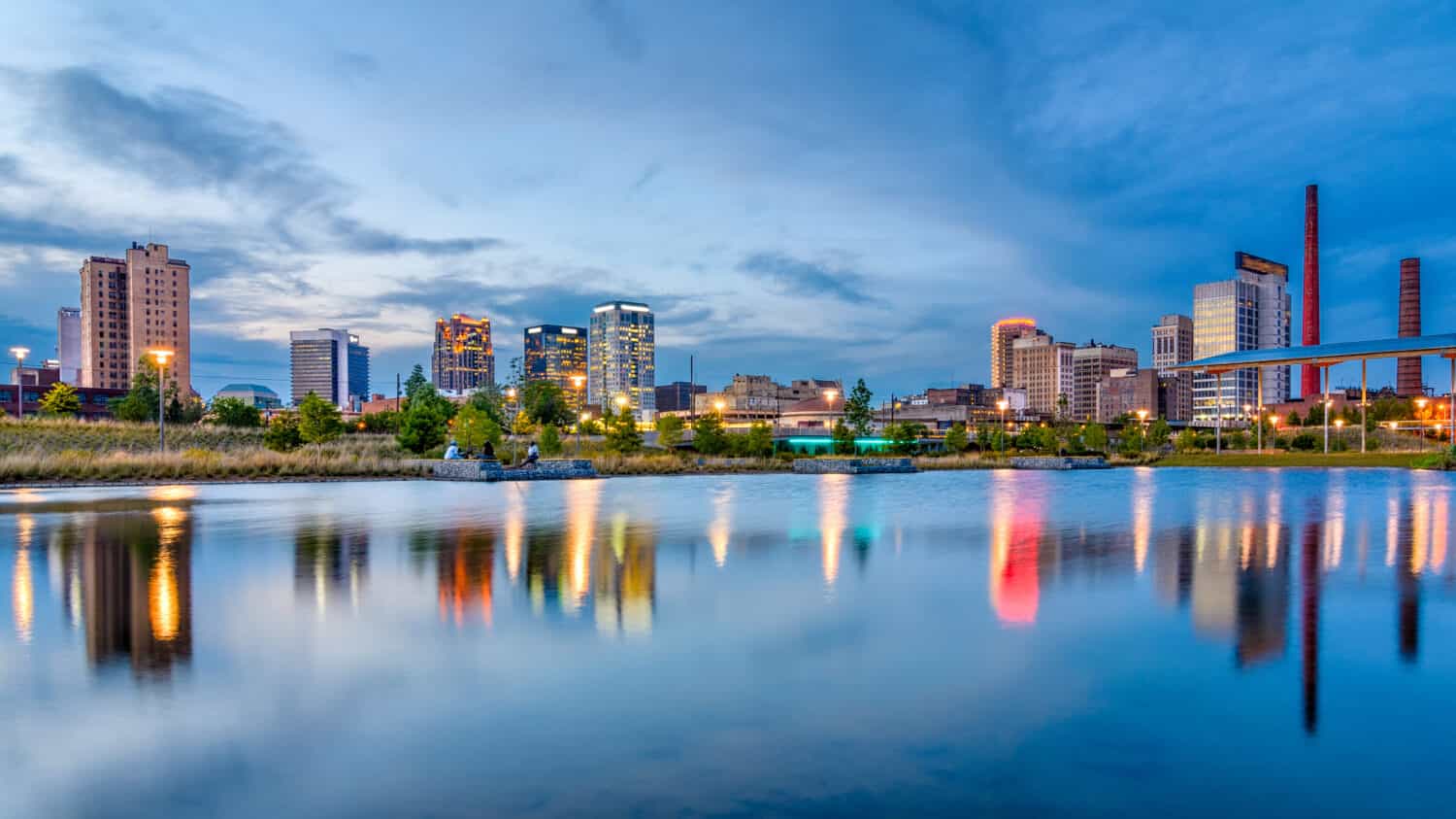 Orizzonte del centro della città di Birmingham, Alabama, Stati Uniti d'America.
