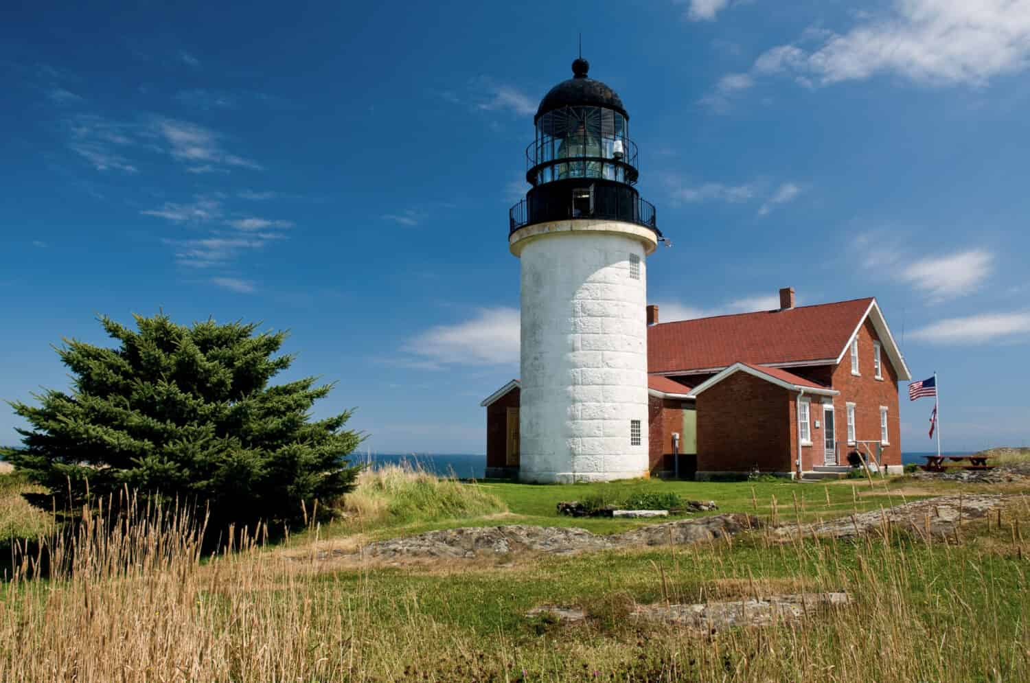 Il faro di Sequin Island è uno dei fari più potenti della costa del New England.