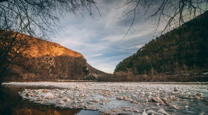 Corpi d'acqua e morfologie del Delaware che mostrano il rilievo del paesaggio e dei principali fiumi.