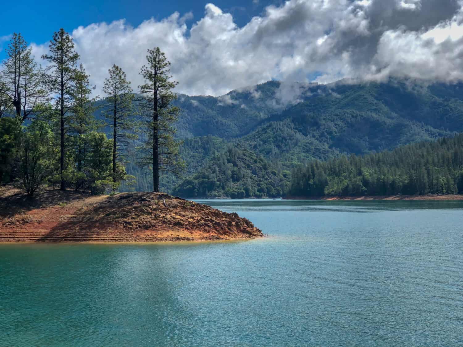 Paesaggio del lago Shasta