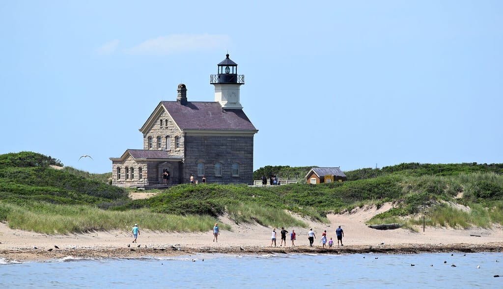 Faro di Block Island North Light a New Shoreham Rhode Island