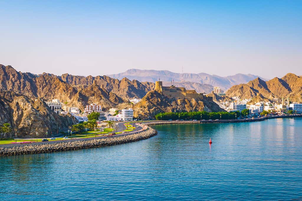 Paesaggio di Muscat, Oman, Medio Oriente.