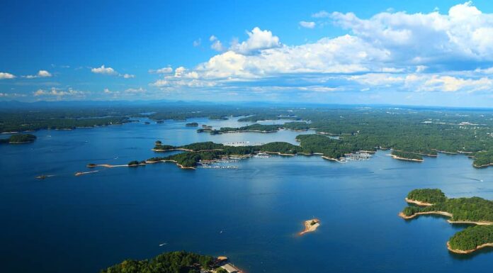 Quanto è largo il lago Lanier?
