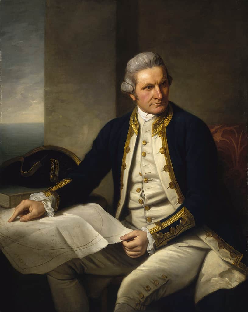 Ritratto del capitano James Cook della Royal Navy britannica
