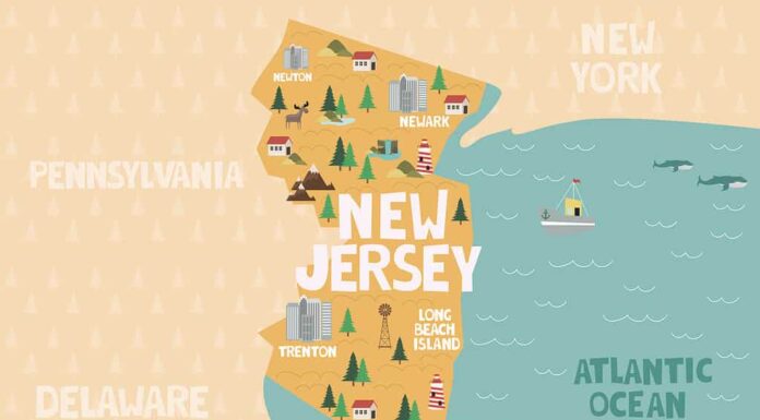 Mappa dello stato del New Jersey