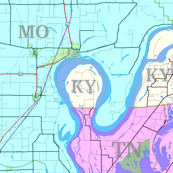 Mappa del Kentucky Bend