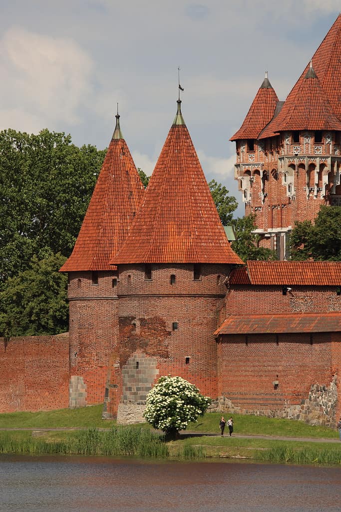 Castello teutonico a Malbork, Polonia;  Malbork - nome di una città nel nord-est della Polonia