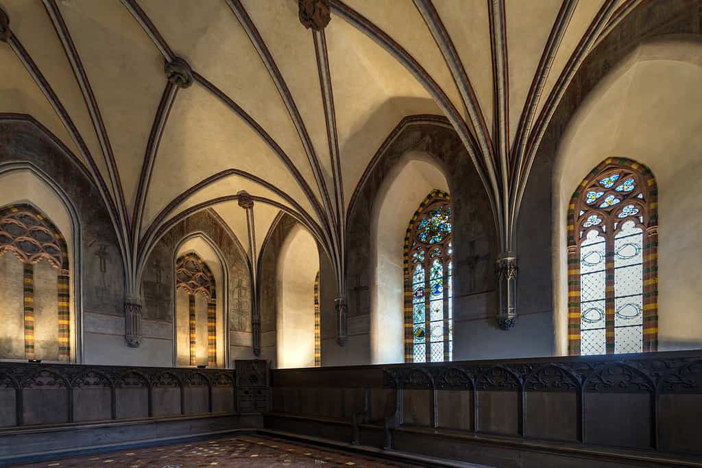 Camera nel più grande castello gotico in Europa - Malbork.  Lista del Patrimonio Mondiale UNESCO