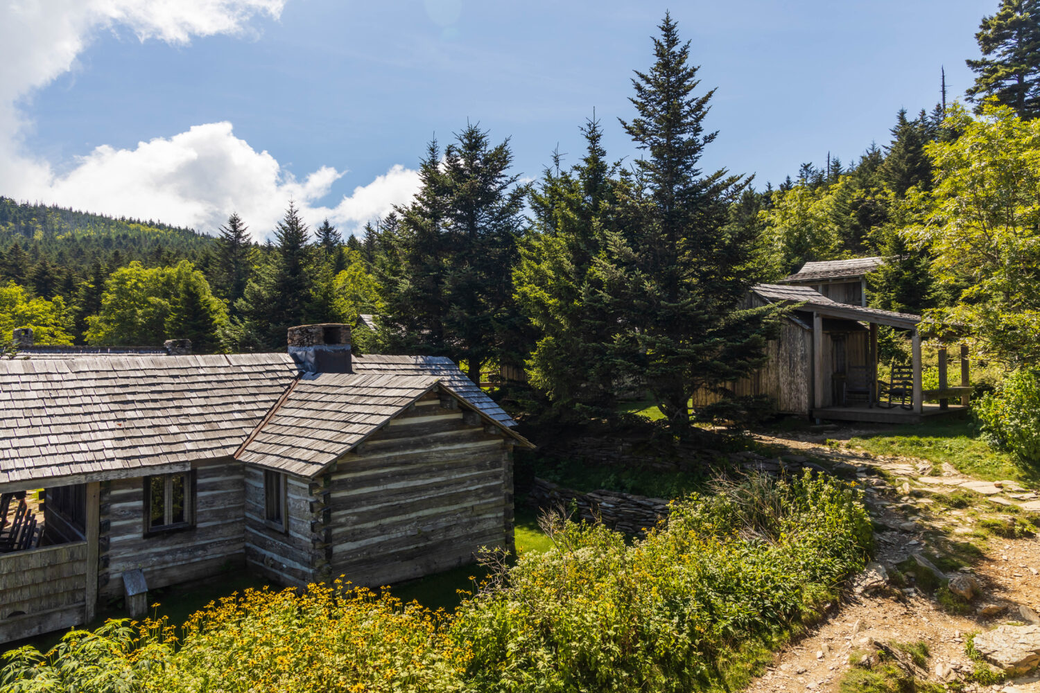 Cabine al LeConte Lodge, Parco Nazionale delle Grandi Montagne Fumose