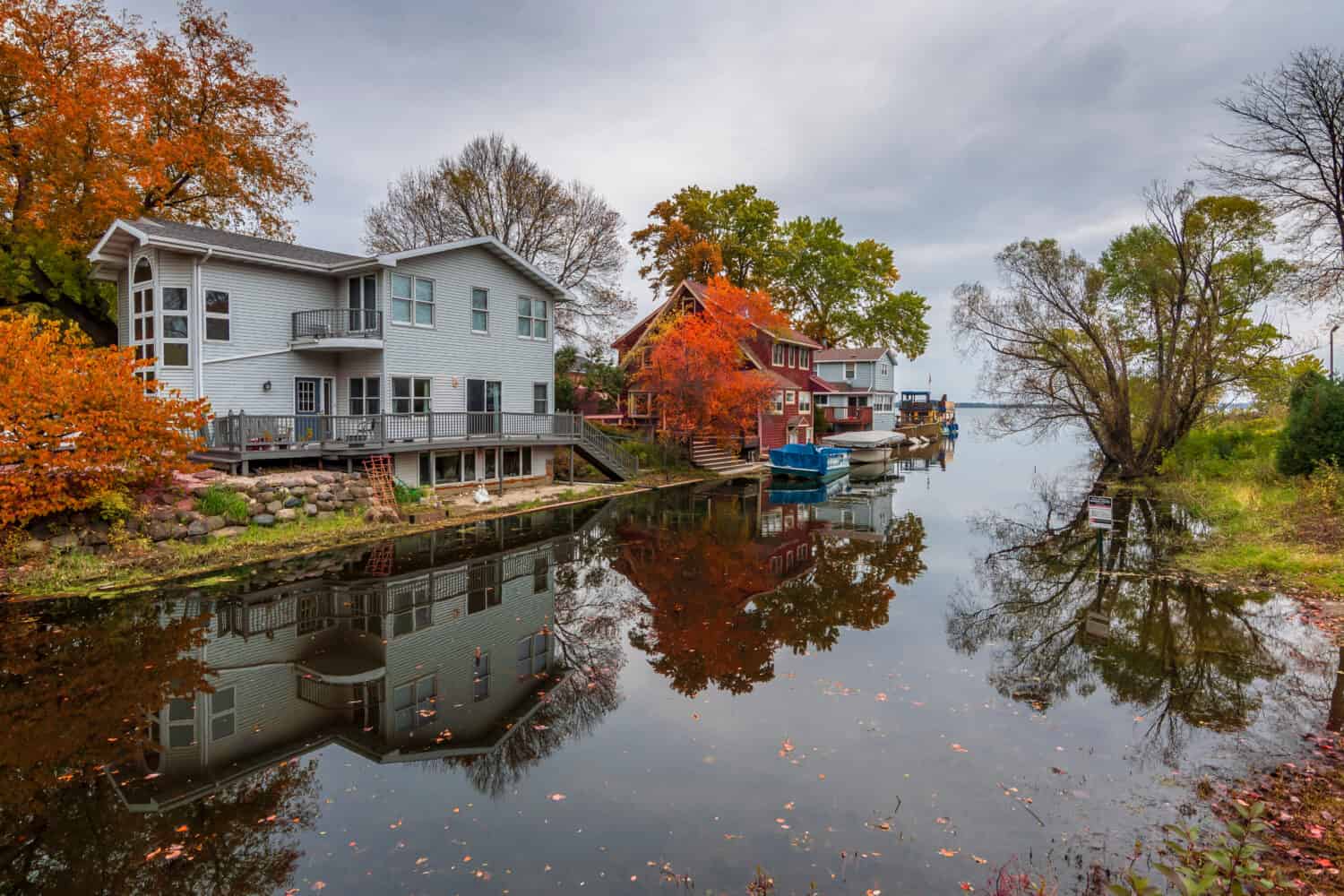 Monona Lakeside vista nella città di Madison del Wisconsin