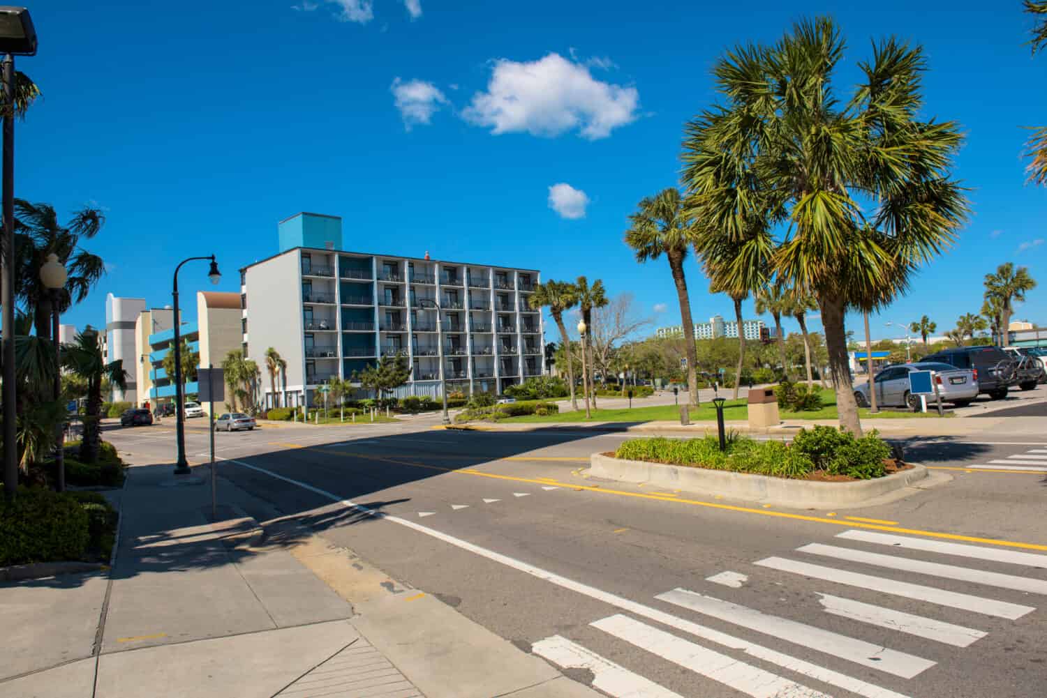 Incredibile City Street Building View, Myrtle Beach, Horry County, Carolina del Sud, Stati Uniti d'America