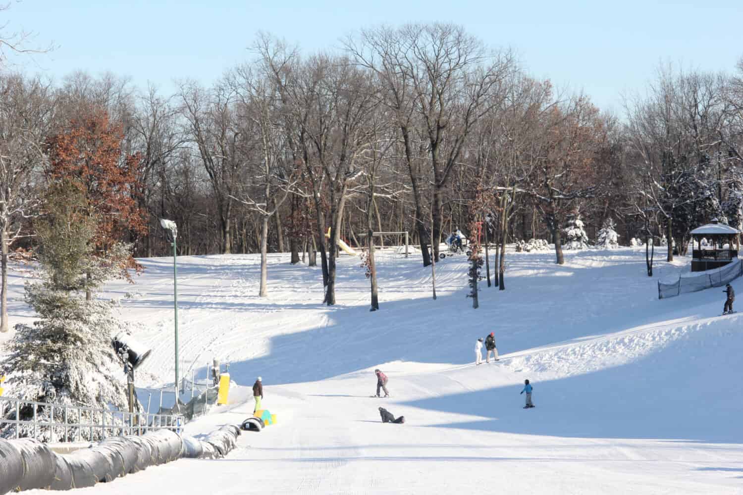 Stazione sciistica in inverno al Wisconsin.