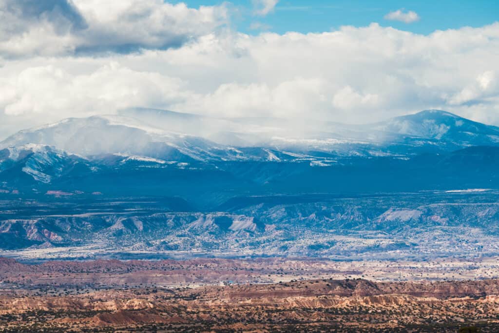 Montagne Jemez in inverno