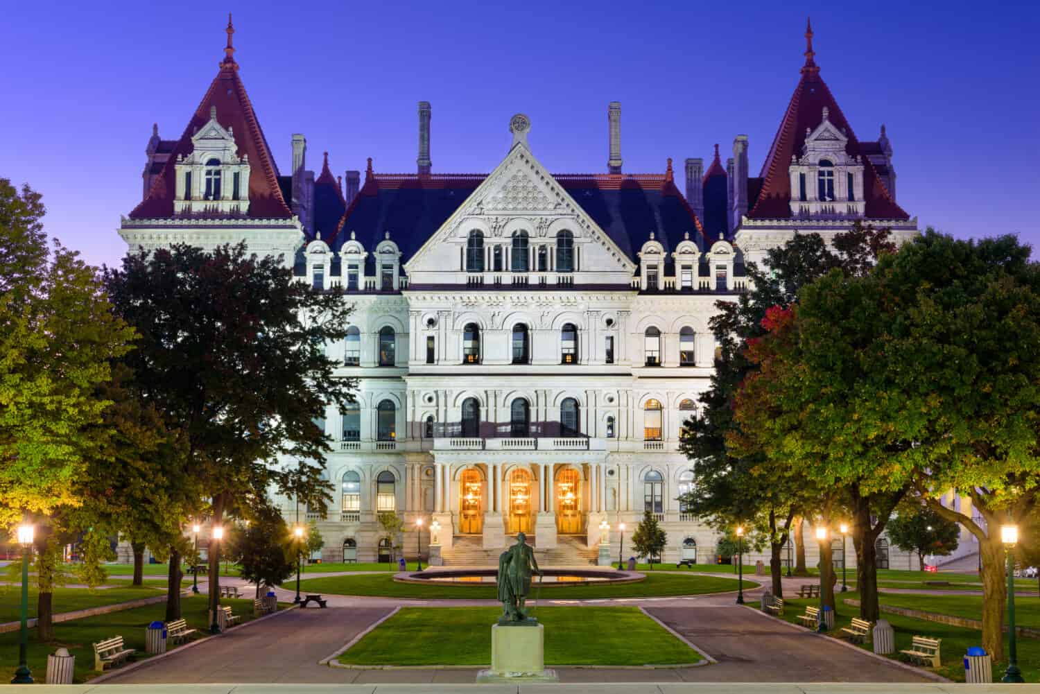 Albany, New York, Stati Uniti d'America presso il Campidoglio dello Stato di New York.