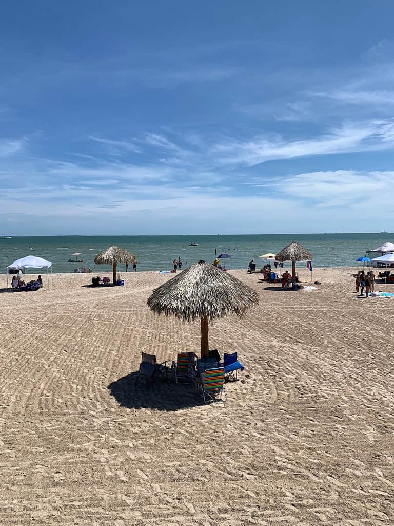 Rockport Beach nella costa del Golfo del Texas, Stati Uniti.