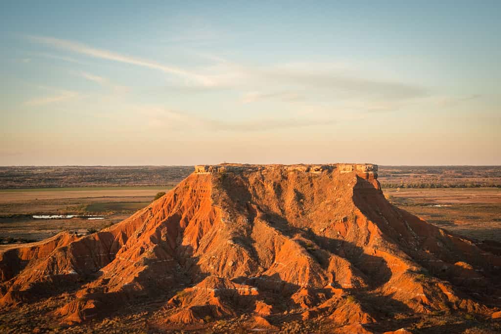 Glass Mountain a ovest di Enid, Oklahoma.