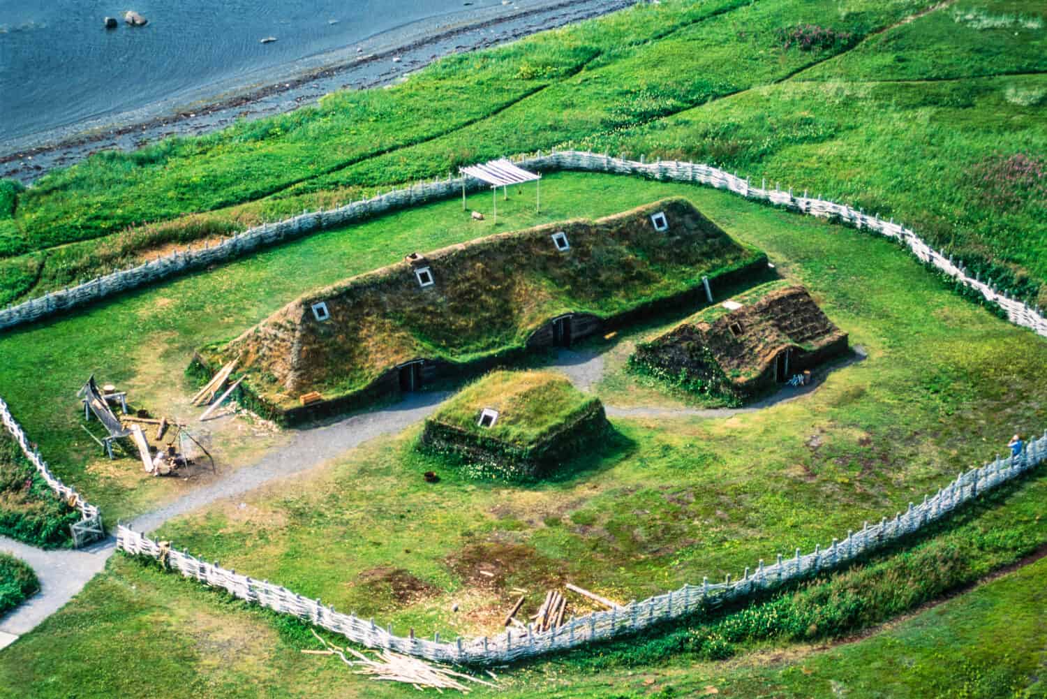 Immagine aerea di L'Anse aux Meadows, Terranova, Canada