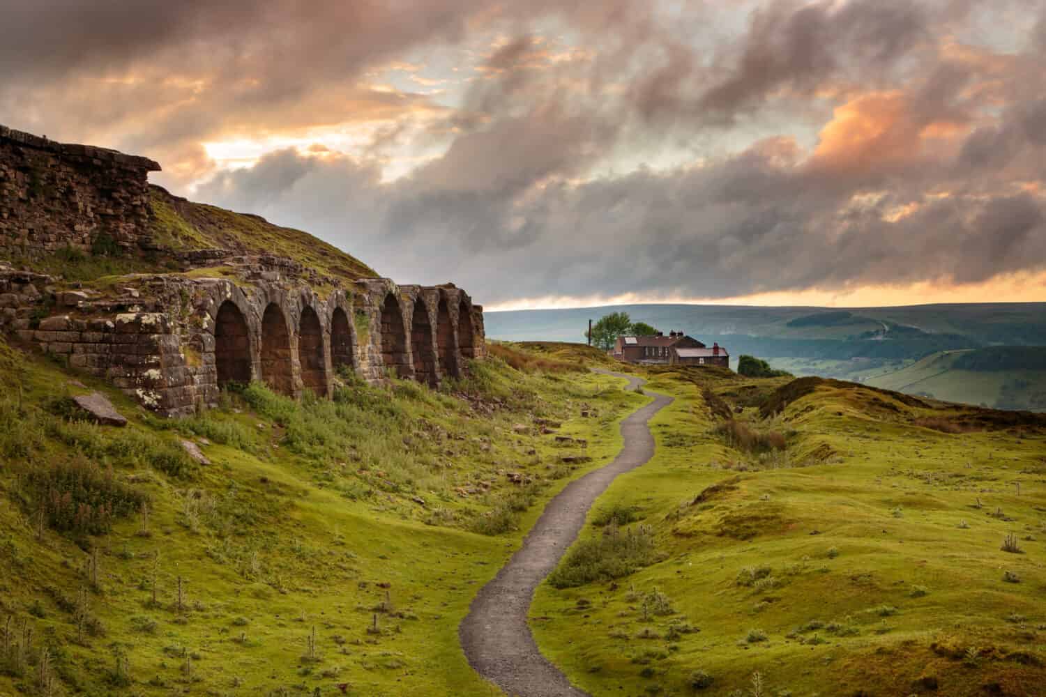 I forni Ironwork alla banca del camino rosedale nel parco nazionale di North York Moors 