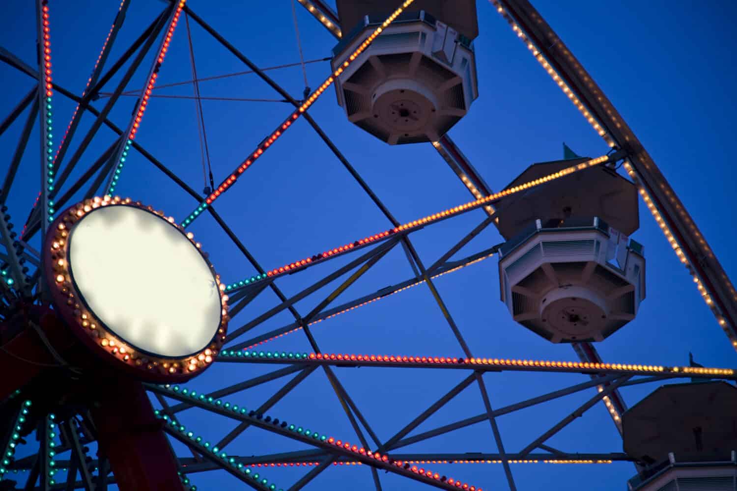 Dettaglio della ruota panoramica all'Ohio State Fair