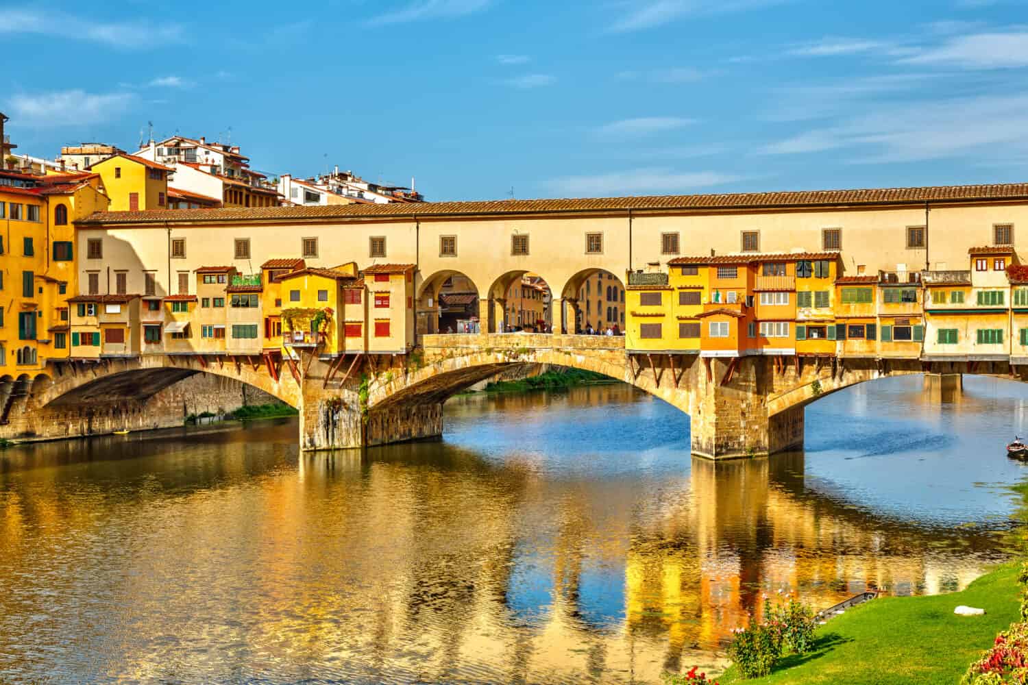 Ponte Vecchio sul fiume Arno a Firenze, Italia